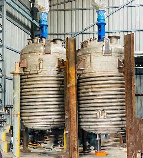 Industrial process reactors at the manufacturing facility